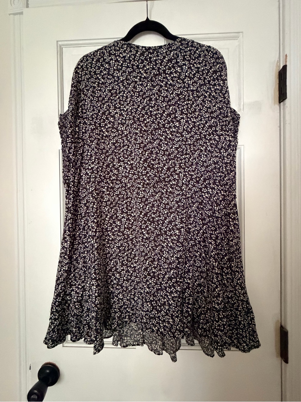 Free People Black and White Ditsy Floral Mini Dress - Picture 3 of 4